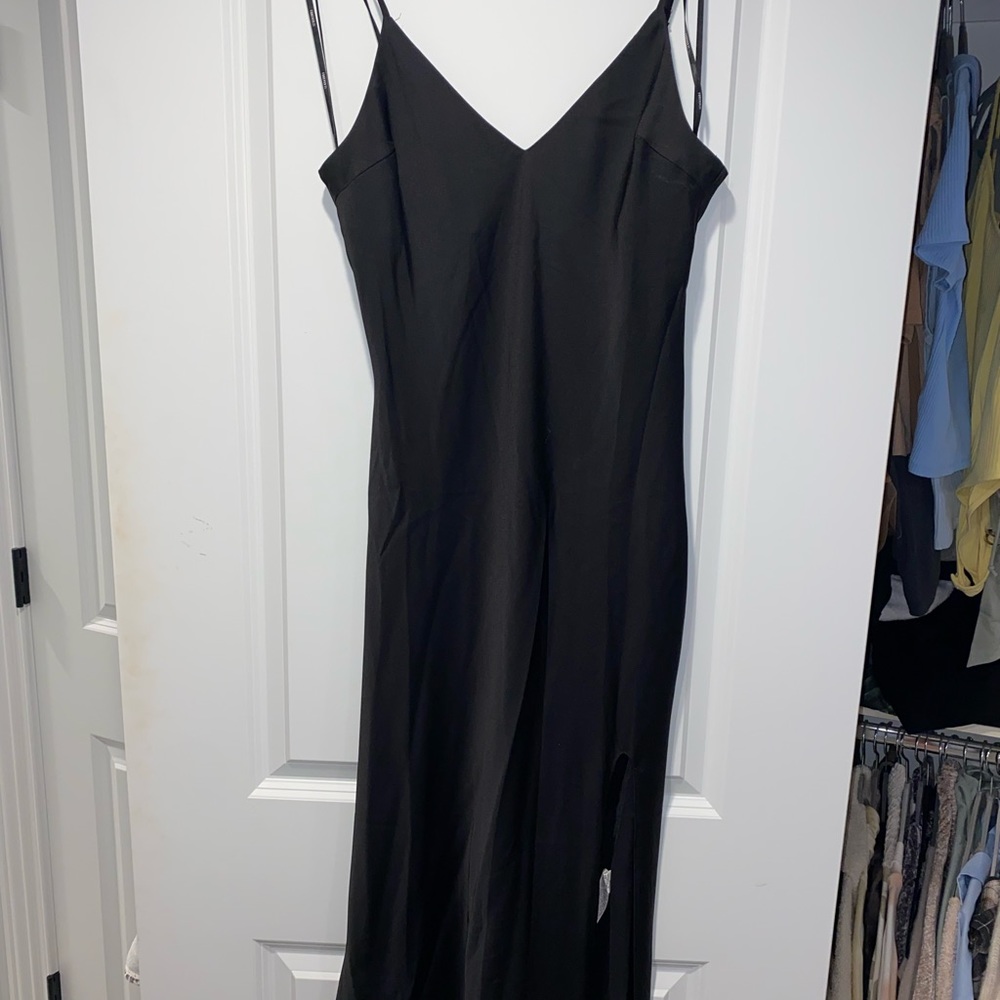 Black silk dress